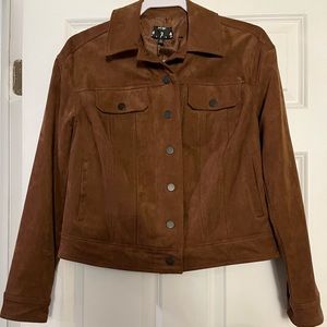 NWT beautiful brown suede jacket. Size 2. Lord & Taylor.